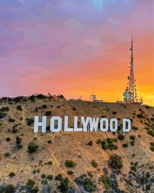 Hollywood Sign California Paint By Numbers