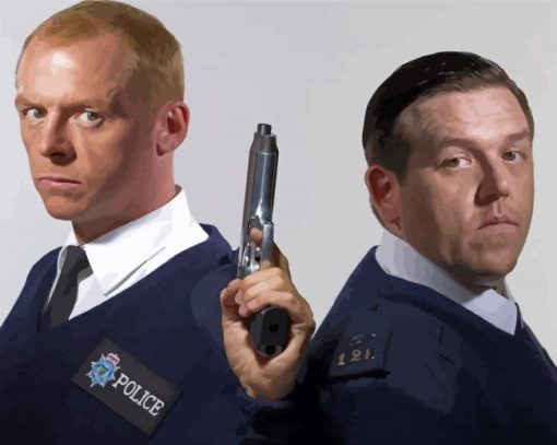 Hot Fuzz Characters Paint By Numbers