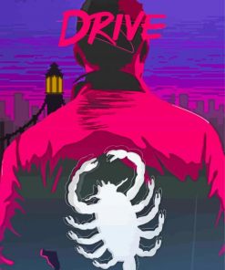 Illustration Ryan Gosling Drive Movie Paint By Numbers