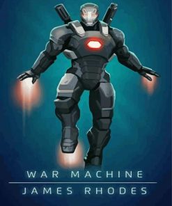 James Rhodes War Machine Marvel Paint By Numbers