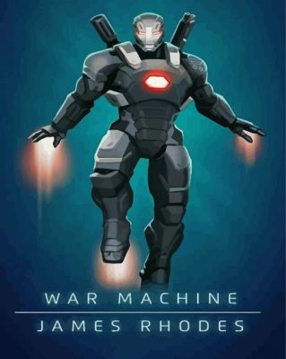 James Rhodes War Machine Marvel Paint By Numbers