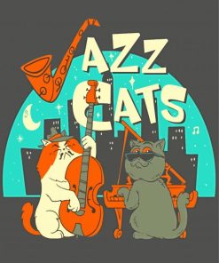 Jazz Cats Art Paint By Numbers