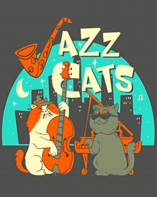 Jazz Cats Art Paint By Numbers