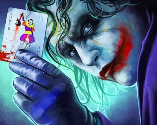 Joker Clown Card Paint By Numbers