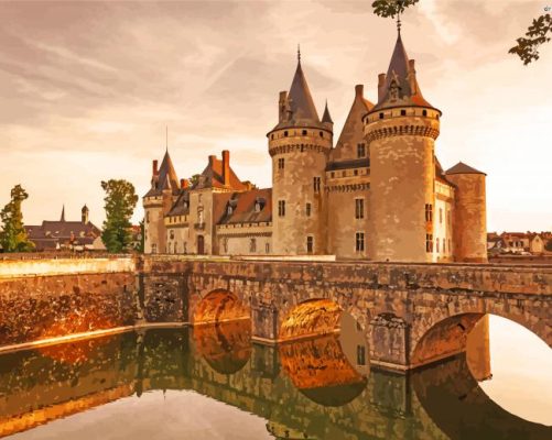 Loire Castle At Sunset Paint By Numbers