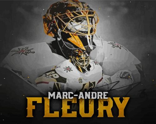 Marc Andre Fleury Ice Hockey Goaltender Poster Paint By Numbers