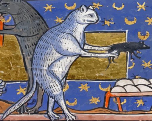 Medieval Ugly Cat Paint By Numbers