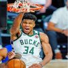 Milwaukee Bucks Basketballer Paint By Numbers