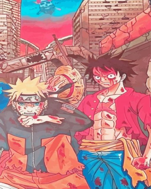 Naruto And Luffy Anime Paint By Numbers