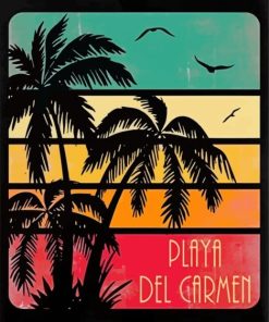 Playa Del Carmen Poster Art Paint By Numbers