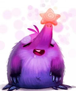 Purple Star Nosed Mole Paint By Numbers