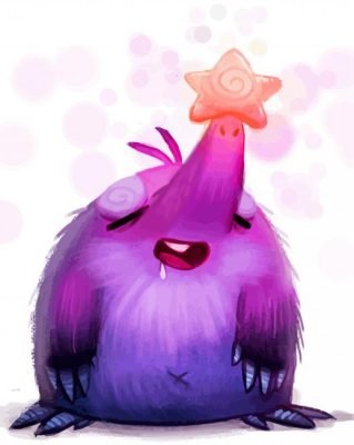 Purple Star Nosed Mole Paint By Numbers