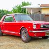 Red 66 Mustang Car Paint By Numbers