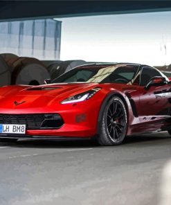 Red C7 Corvette Car Paint By Numbers