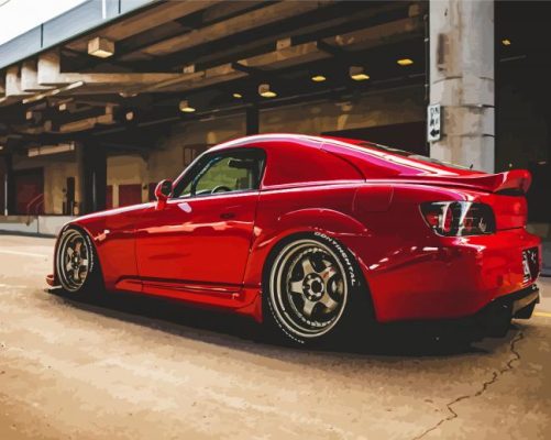 Red Honda S2000 Paint By Numbers