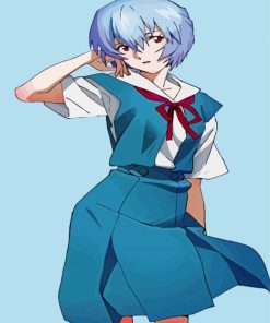 Rei Ayanami Character Paint By Numbers