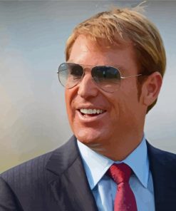 Shane Warne Wearing Sunglasses Paint By Numbers