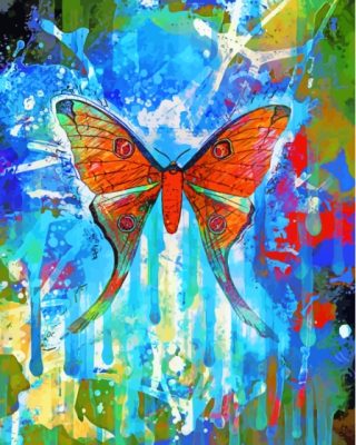 Splatter Whimsical Butterfly Paint By Numbers