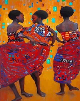 The African Dancing Girls Paint By Numbers