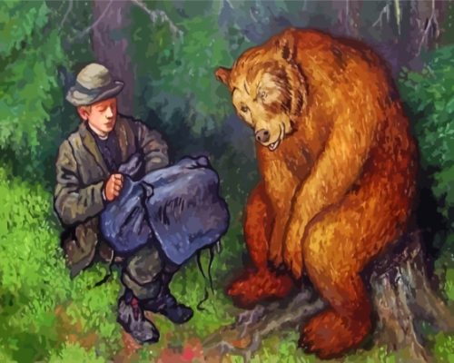 The Lash And The Bear Theodor Kittelsen Paint By Numbers