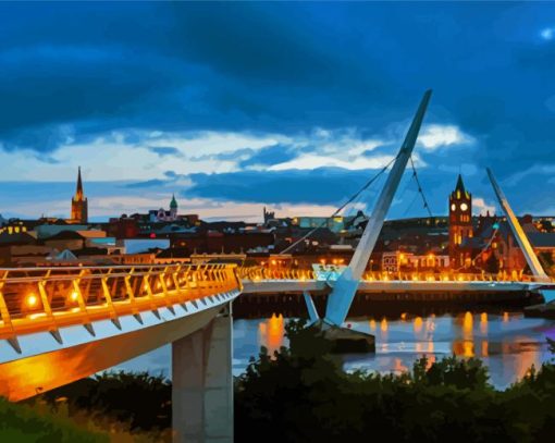 The Peace Bridge Derry Paint By Numbers