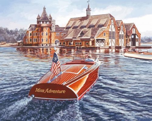 US Vintage Boat Paint By Numbers