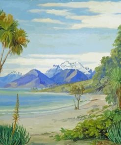 View Of Mount Earnshaw From The Island Marianne North Paint By Numbers