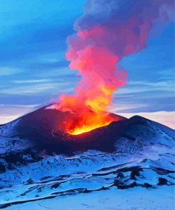 Volcano And Snow Paint By Numbers