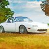 White Miata Mazda Paint By Numbers