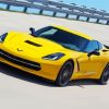 Yellow Chevrolt Corvette Car Paint By Numbers