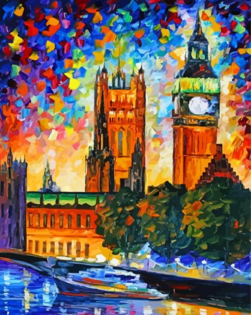 Abstract Big Ben Art Paint By Numbers