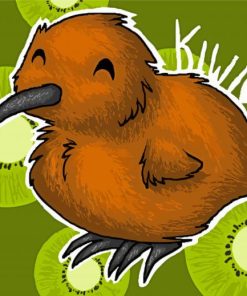 Adorable Kiwi Bird Paint By Numbers