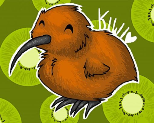 Adorable Kiwi Bird Paint By Numbers