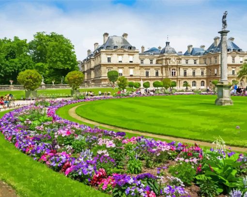 Aesthetic Jardin Du Luxembourg Paint By Numbers