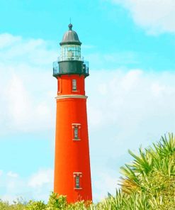 Aesthetic Lighthouse On Beach Paint By Numbers