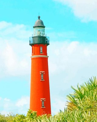 Aesthetic Lighthouse On Beach Paint By Numbers