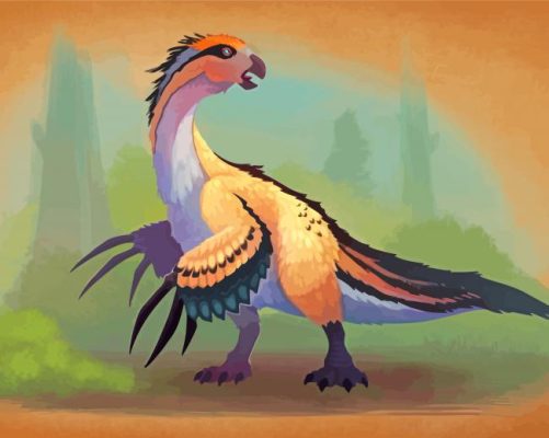 Aesthetic Therizinosaurus Paint By Numbers