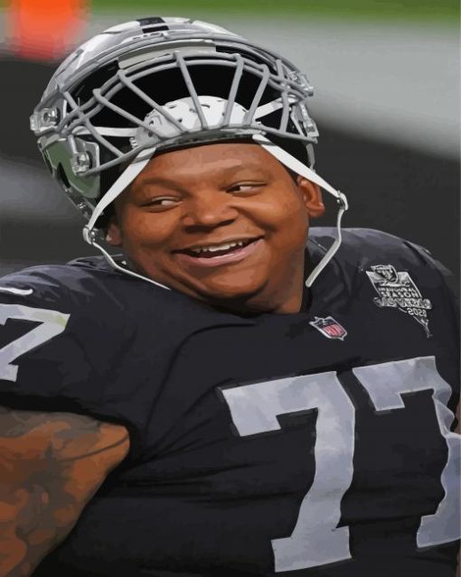 American Football Player Trent Brown Paint By Numbers