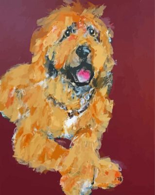 Beige Cockapoo Abstract Paint By Numbers