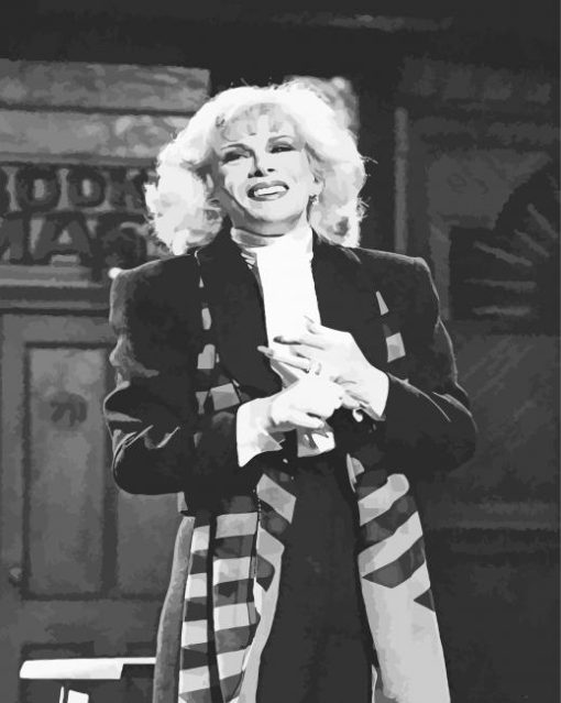 Black And White Joan Rivers Paint By Numbers