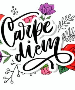 Carpe Diem With Flowers Art Paint By Numbers