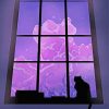 Cat Window Silhouette Paint By Numbers