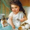 Child And Kittens Paint By Numbers