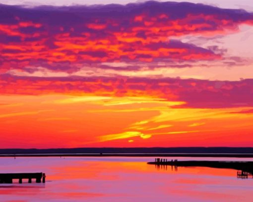 Chincoteague Island At sunset Paint By Numbers