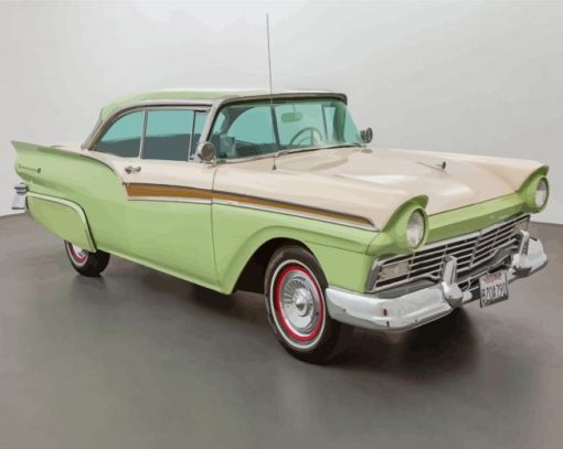 Classic Green 1957 Ford Car Paint By Numbers