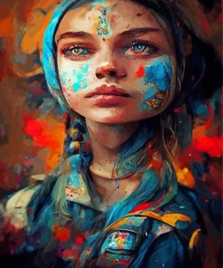 Colorful Girl Paint By Numbers