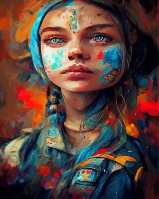 Colorful Girl Paint By Numbers