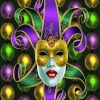 Cool Mardi Gra Mask Paint By Numbers