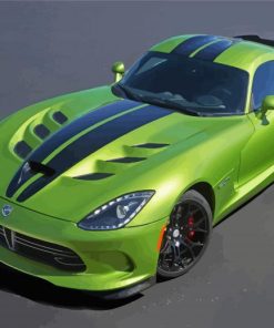 Green Dodge Viper Paint By Numbers