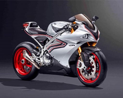 Grey Superbike Paint By Numbers